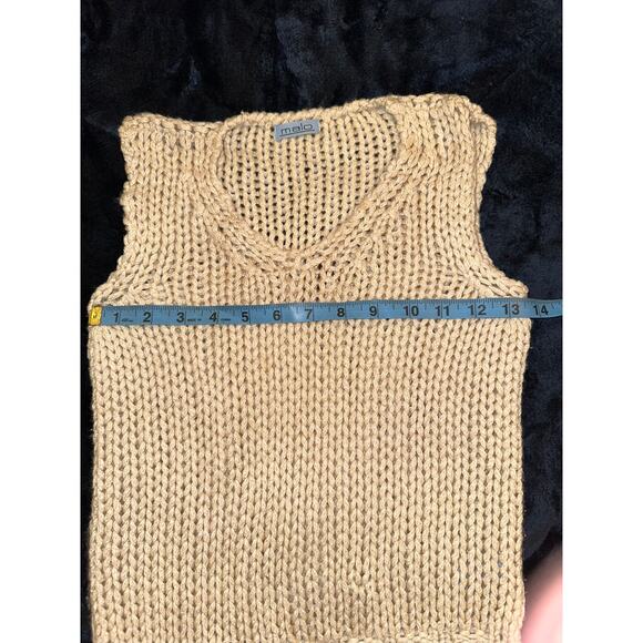 MALO THICK CHUNKY KNIT SOFTEST CASHMERE/SILK SLEEVELESS TOP 40 - Picture 7 of 13